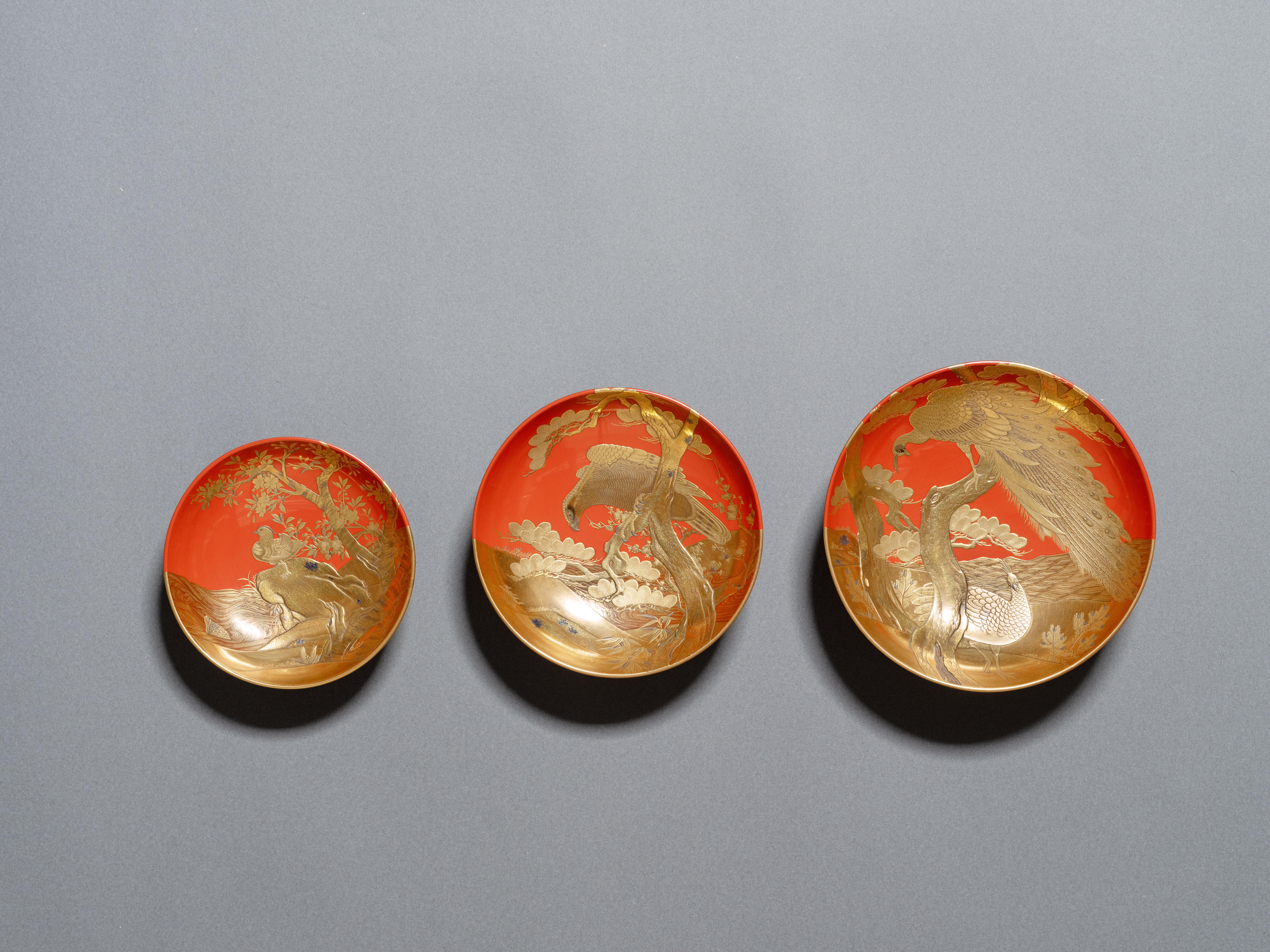 花鳥蒔絵三組盃・紅葉尾長鳥蒔絵盃台 - 金沢ミュージアムプラス