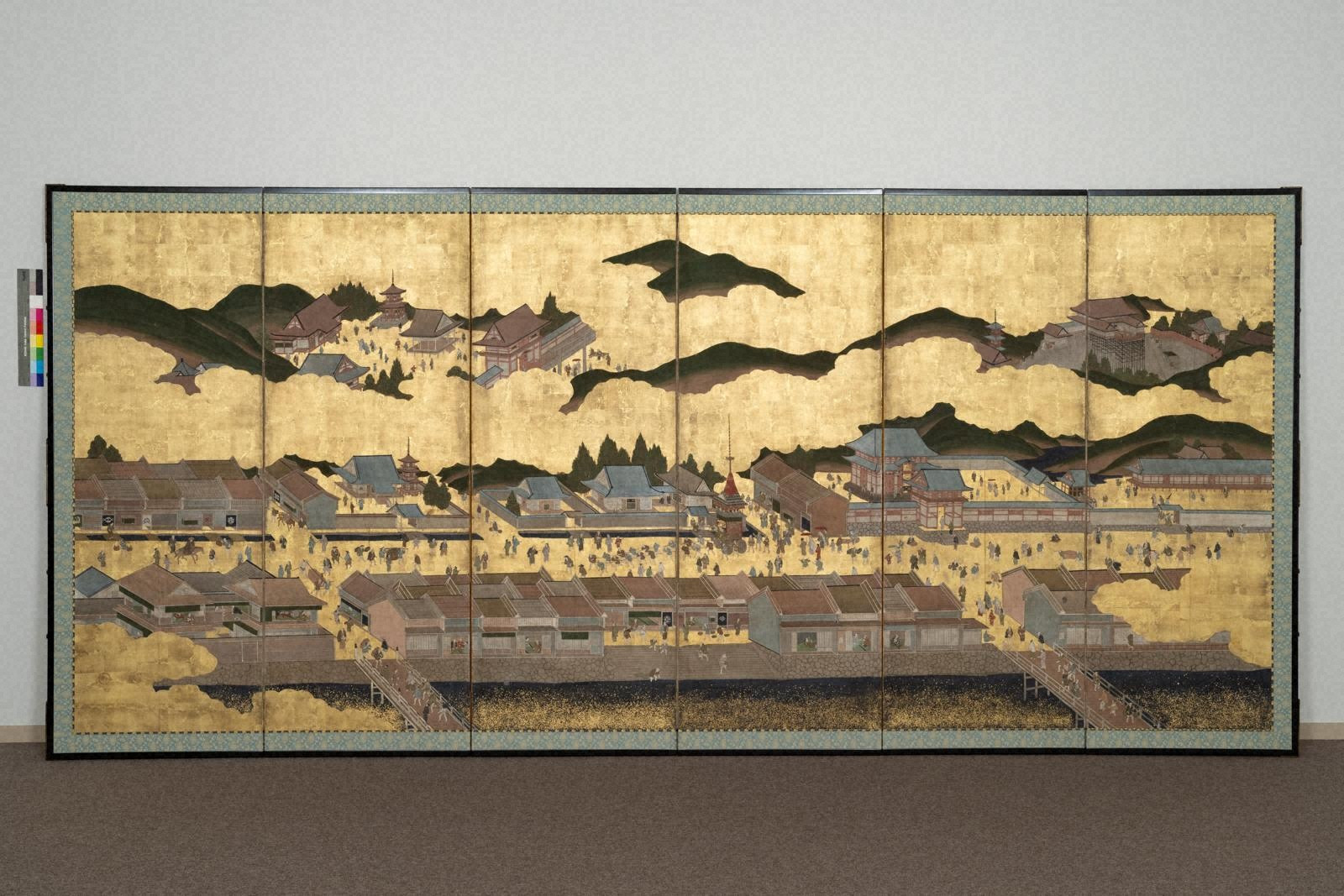姿絵屏風レトロ 楽天市場】屏風 鑑賞屏風 観音開き 両面表 円相 円窓 葛飾北斎