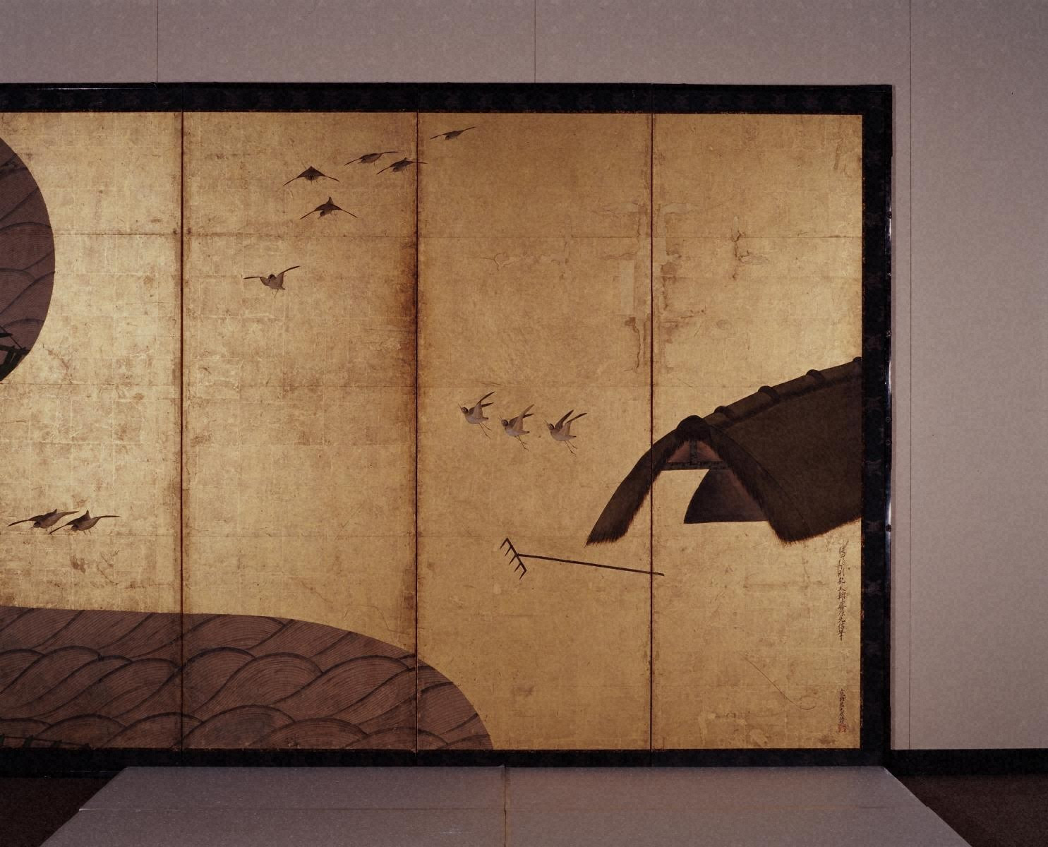 屏風 白菊図屏風 | 長谷川派 | 収蔵品詳細 | 作品を知る | 東京富士美術館