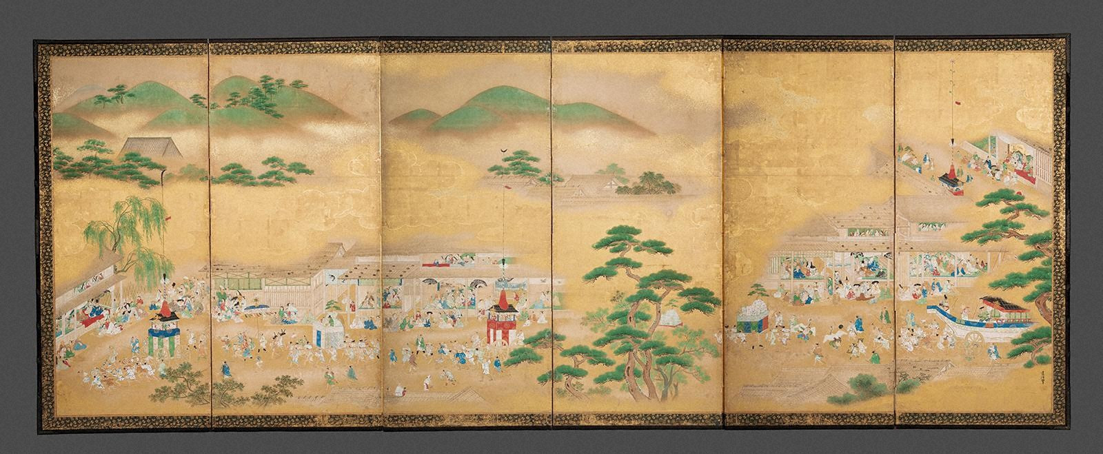 祇園祭りの圖 木村斯光 畫 昭和7年5月5日 大阪毎日新聞 第17602號附録 祇園祭りの圖 木村斯光 畫 昭和7年5月5日 大阪