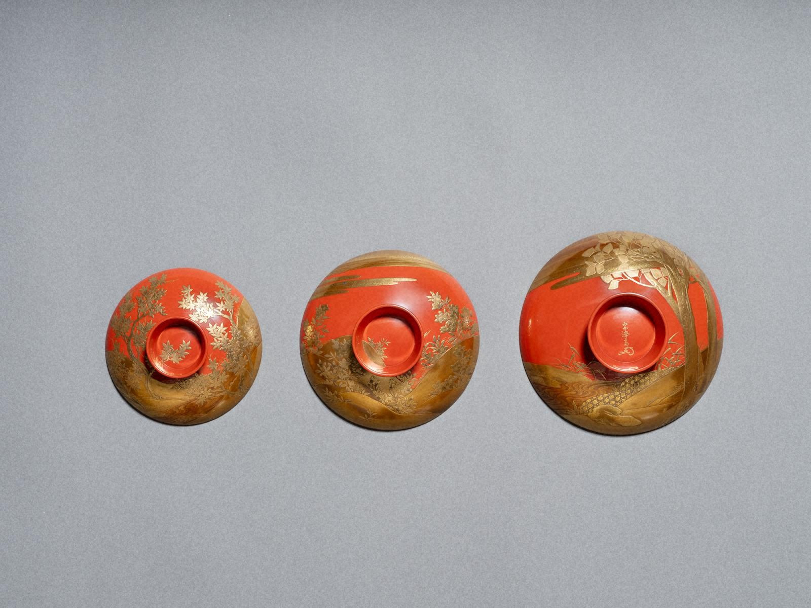 花鳥蒔絵三組盃・紅葉尾長鳥蒔絵盃台 - 金沢ミュージアムプラス