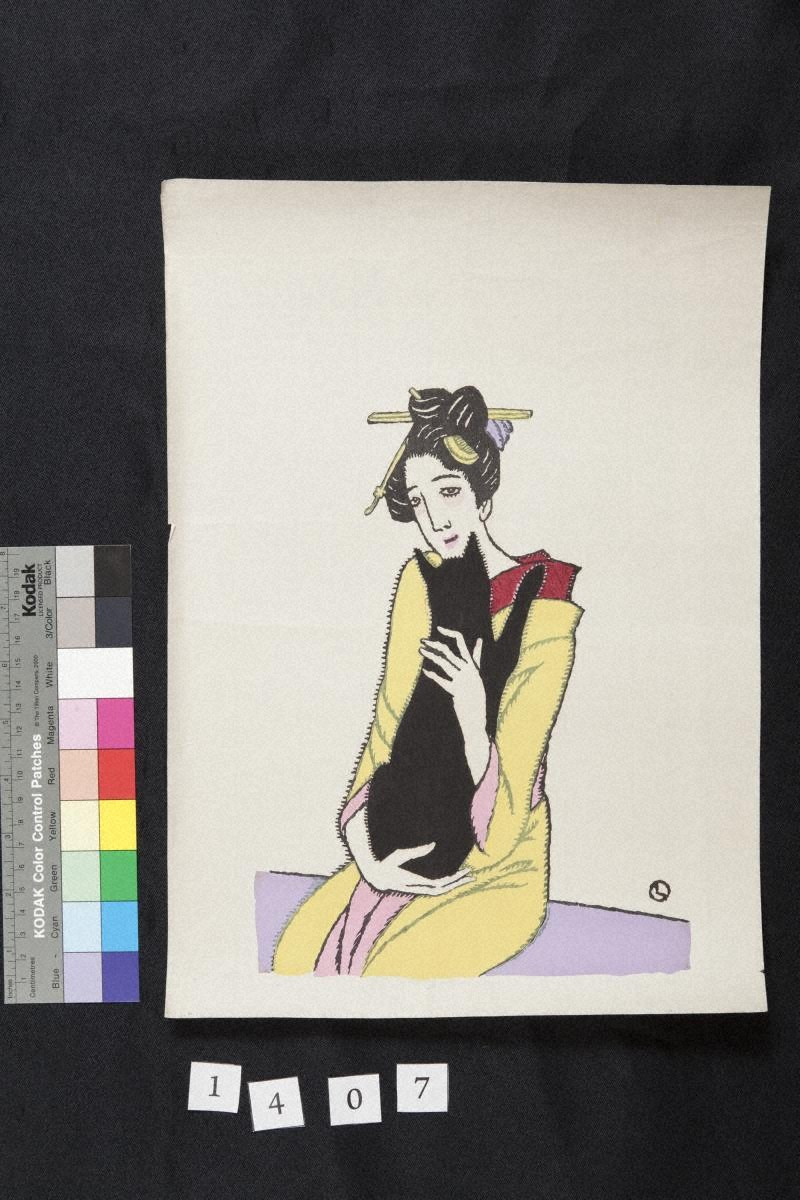 黒猫を抱く女(黄色)1/14 - 金沢ミュージアムプラス